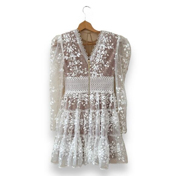 NWT Bronx and Banco Megan Mini Dress Blanc White Small Women’s - Picture 8 of 11